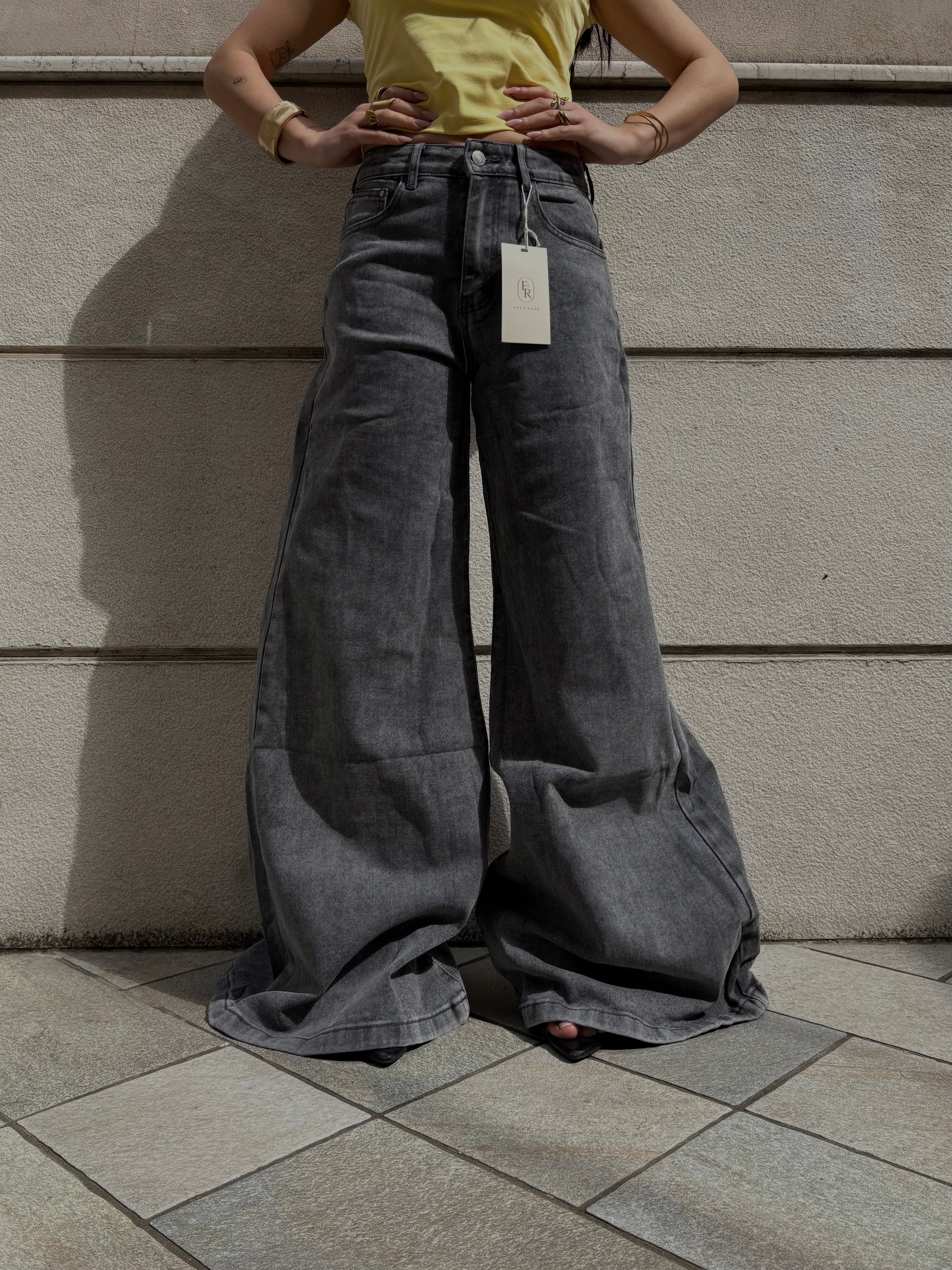 Jeans Wide Grigio
