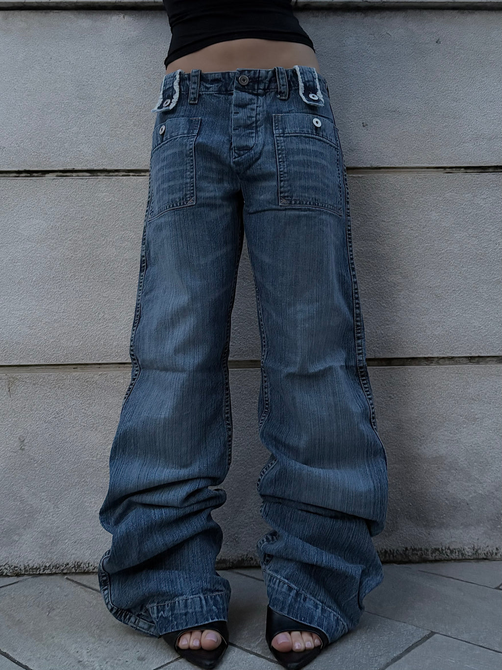 Jeans Vita Bassa Y2K Flare