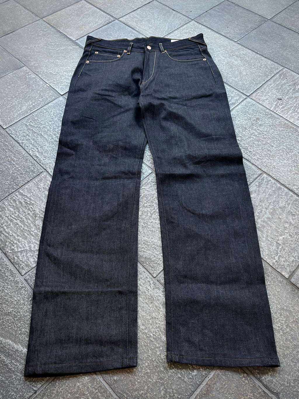 EVISU No.1 Daruma Moto Club Yellow Red – Jeans Baggy Y2K