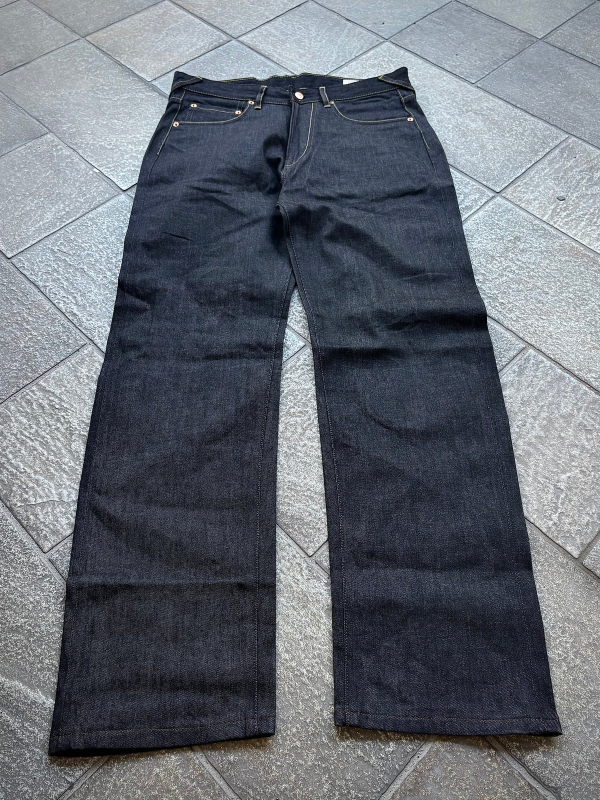 EVISU No.1 Daruma Moto Club Yellow Red – Jeans Baggy Y2K