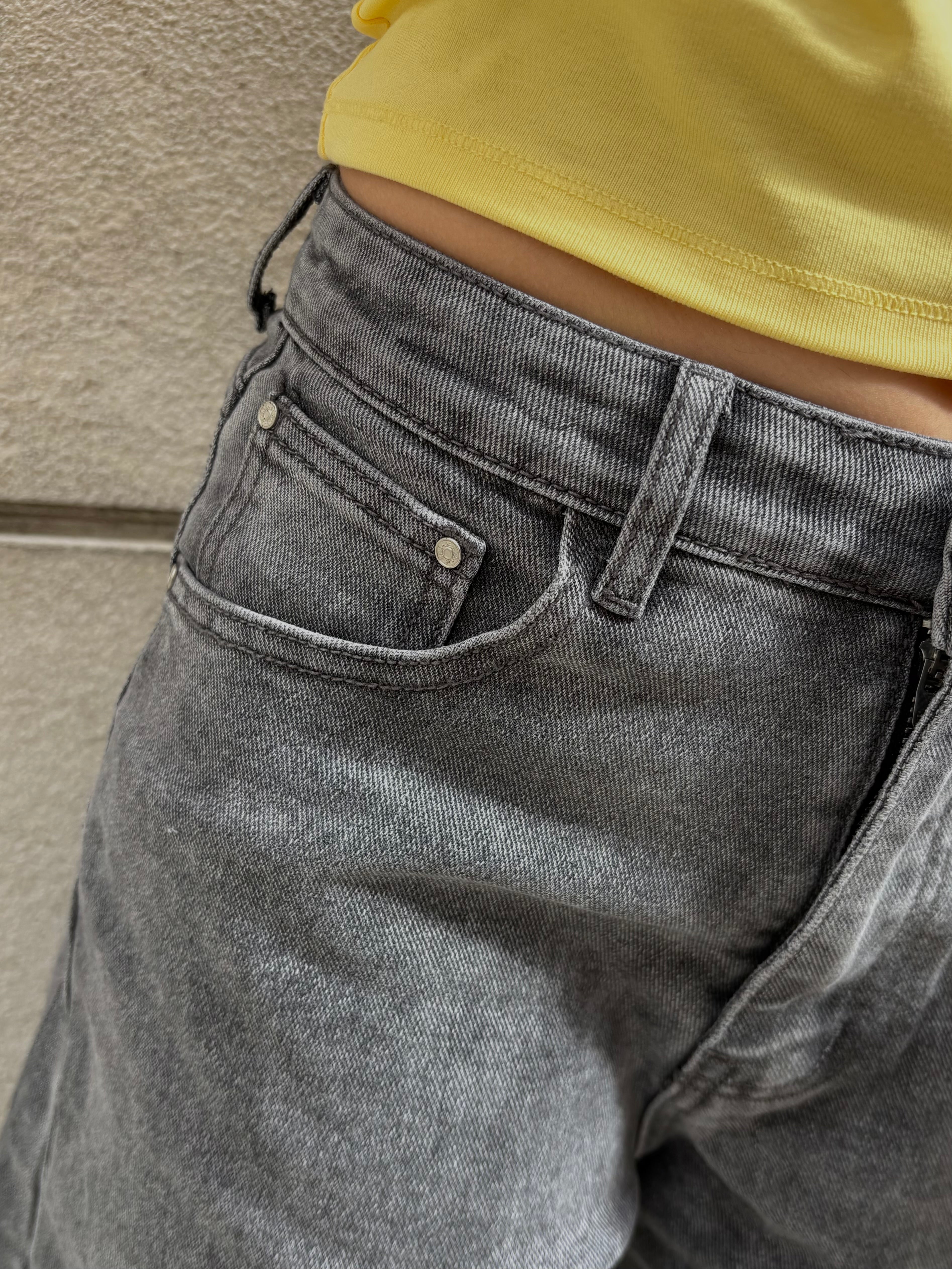 Jeans Wide Grigio