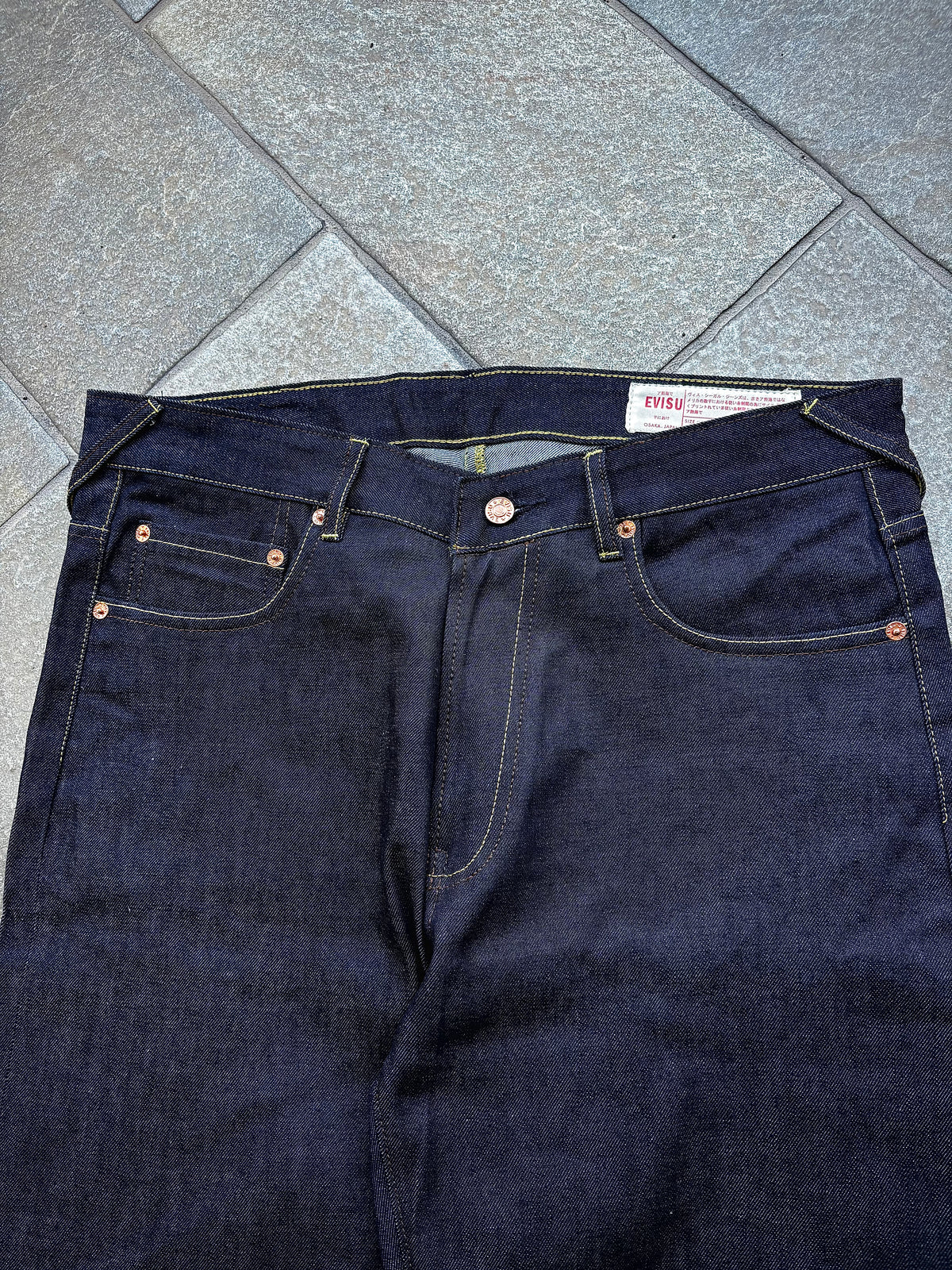 EVISU No.2 Japanese Dragon White – Jeans Baggy Y2K