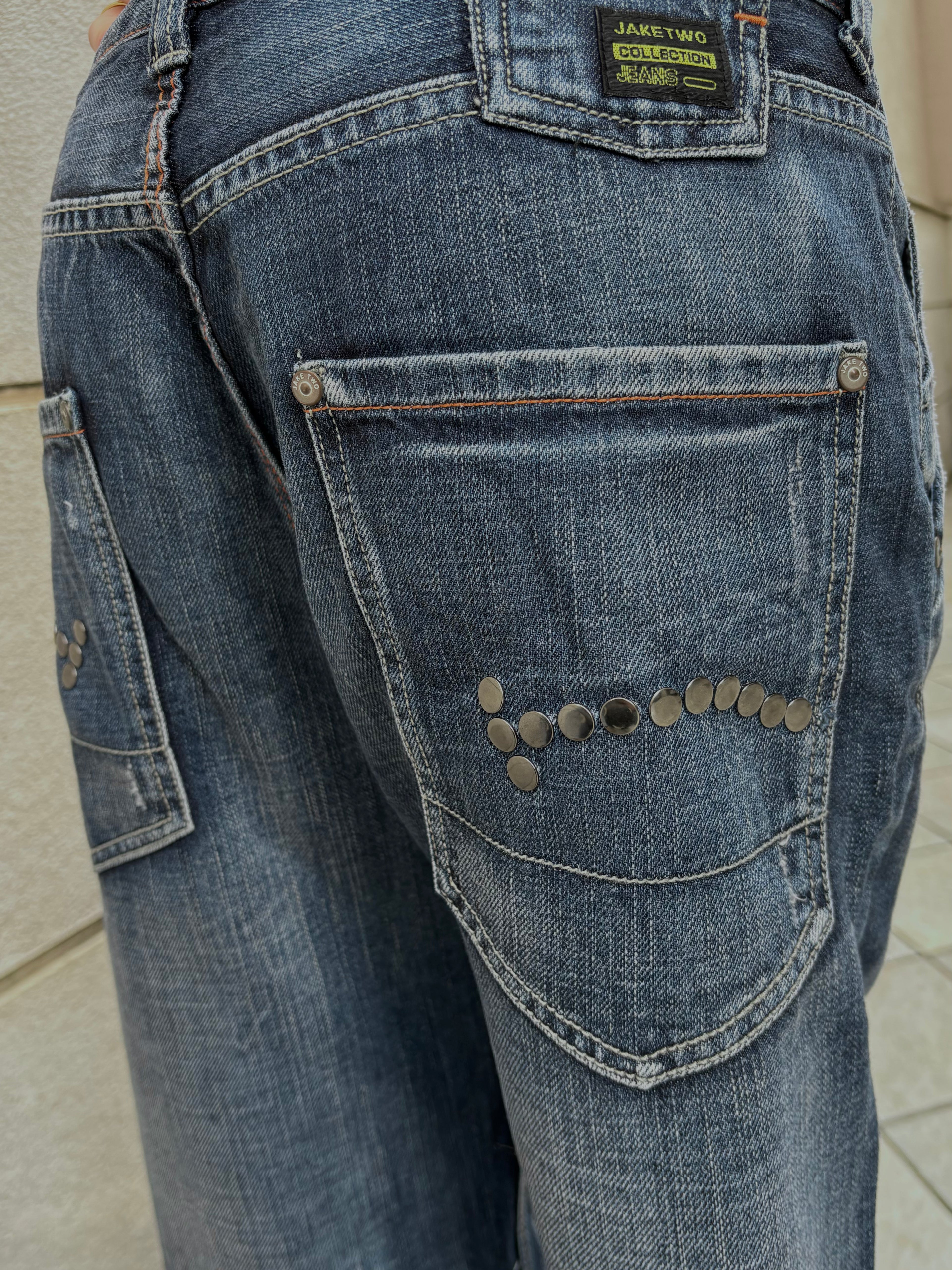 Jeans Dark Blu con Borchie