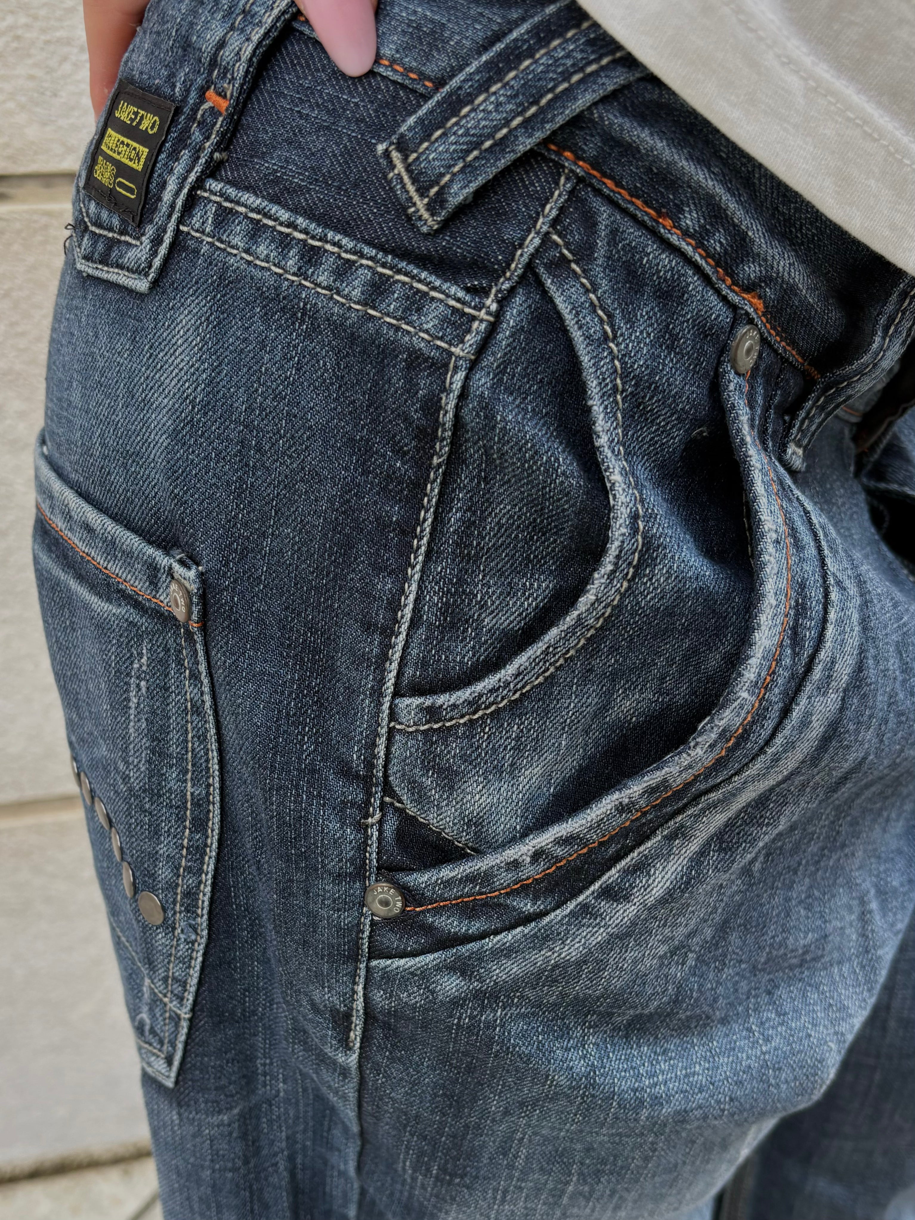 Jeans Dark Blu con Borchie