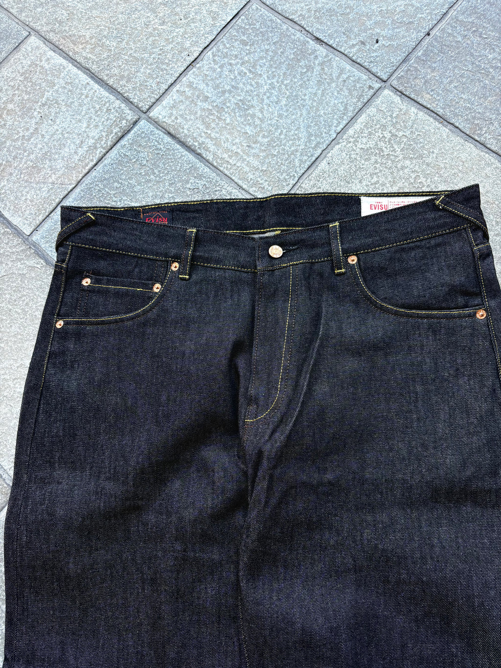 EVISU No.1 Daruma Moto Club – Jeans Baggy Japanese Streetwear