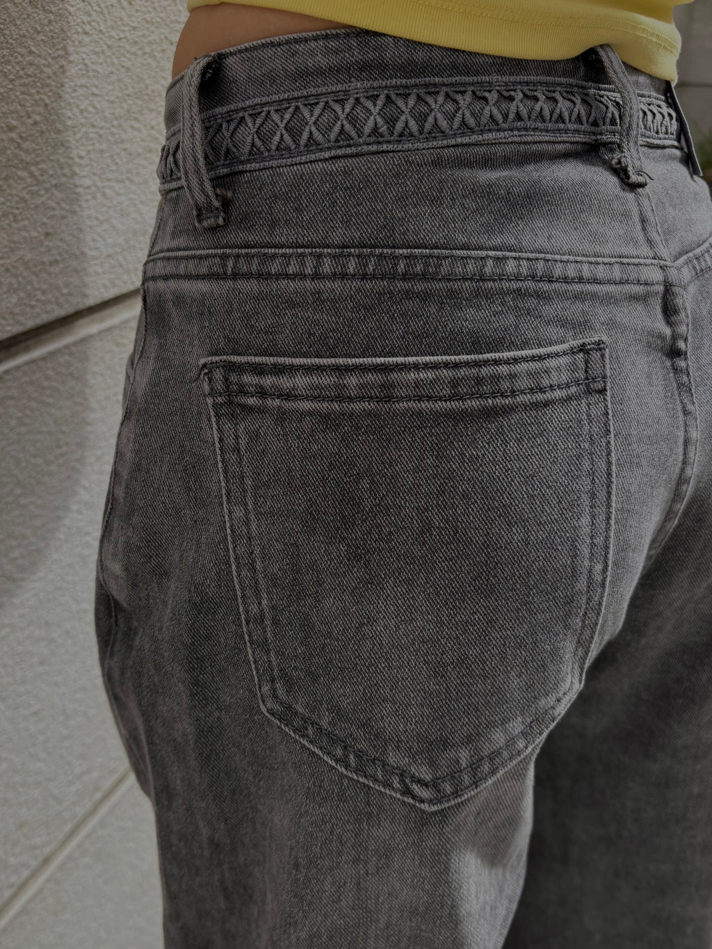Jeans Grigio Ricamo