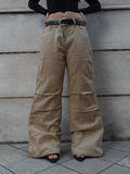 Jeans Beige Bootcut con Dettagli