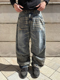 Jeans Dirty Effect Washed Baggy