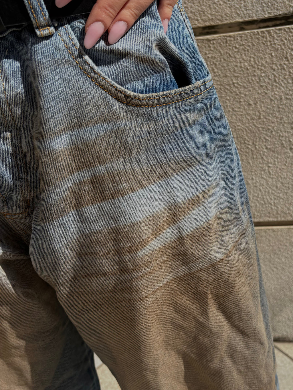 Jeans Baggy Sand Washed