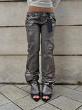 Jeans Vita Bassa Grigio Cerato